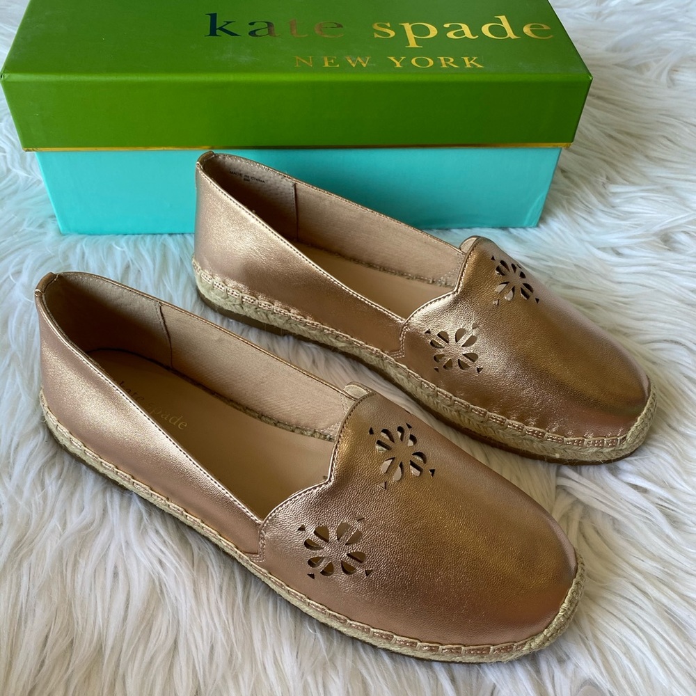 Kate Spade Grecian Leather Slip-On Espadrilles